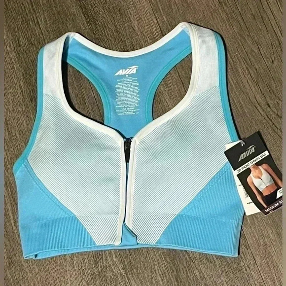 NWT Blue Sports Bra Size M - Picture 1 of 7